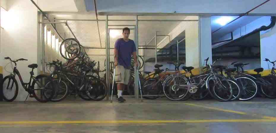 Bicicletário no prédio