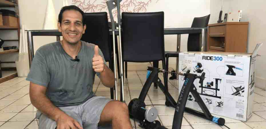 rolo fixo Btwin da Decathlon