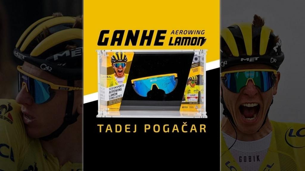 óculos de Tadej Pogacar